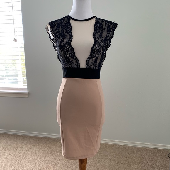 Forever 21 Dresses & Skirts - Sheer mesh lace bodycon dress by forever 21